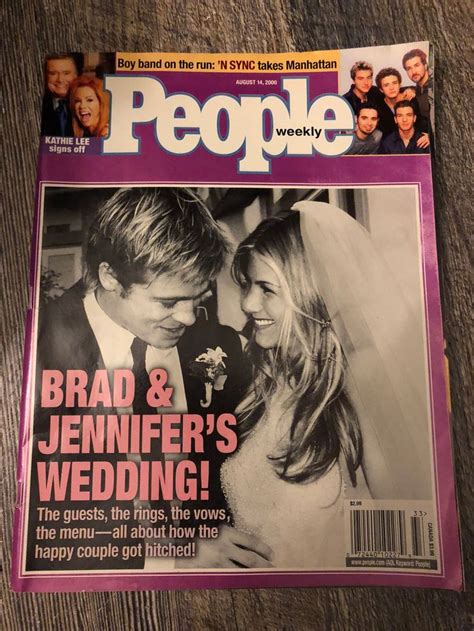 People Magazine Brad Pitt And Jennifer Anistons Wedding Etsy Brad