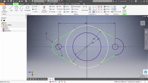 Applying Constraints And Dimensions To Sketches In Inventor Youtube