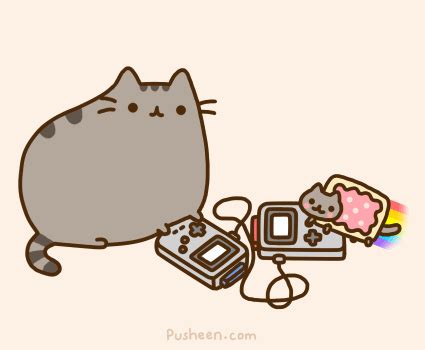 video juegos pusheen cat gif | WiffleGif