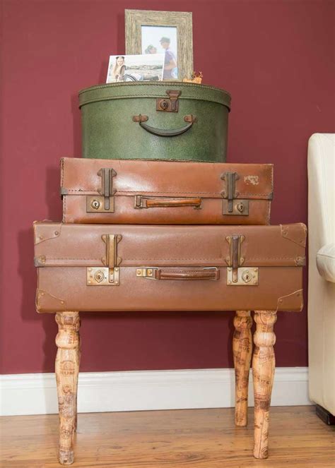 Vintage Suitcase Side Table Style With Friends