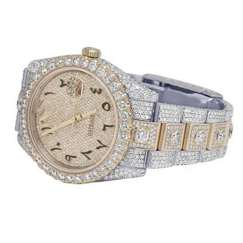 Rolex Datejust Round Vvs Diamond Rose White Gold Tone Plated