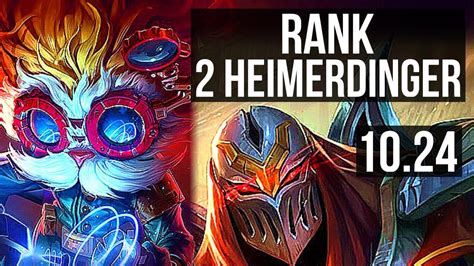 HEIMERDINGER Vs ZED MID Rank 2 Heimerdinger 0 1 10 TR