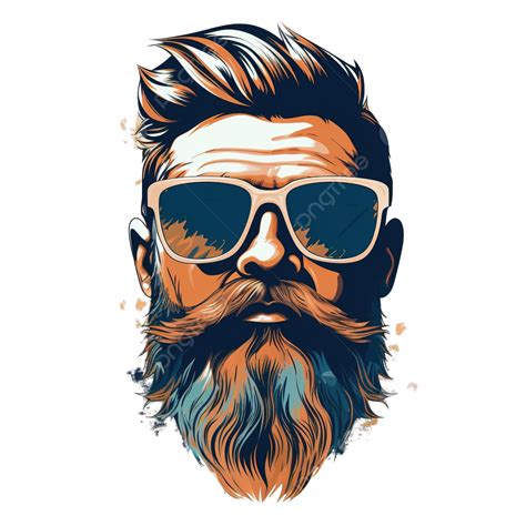 Hair Beard Mustache Sunglasses Layered Png Illustration Accessory