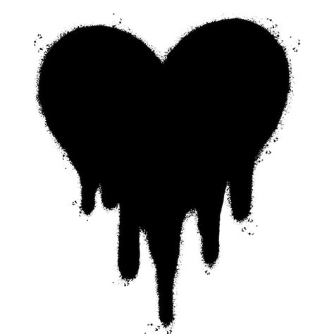 Premium Vector | Spray painted graffiti melting heart icon sprayed ...