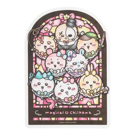 Chiikawa Magical Chikawa Stained Glass Style Wall Sticker Large Gathe