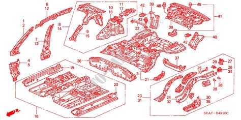 Floor Inner Panels For Honda Accord 2 2 Executive 4 Doors 5 Speed Manual 2004 Honda Cars