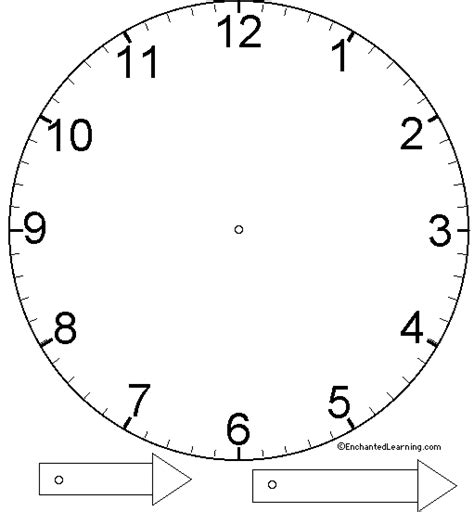 clock craft template enchanted learning software