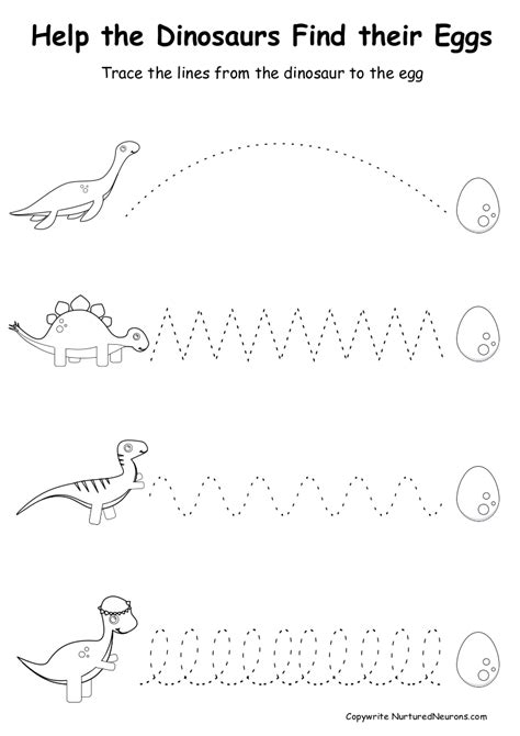 Develop Pencil Control With These Roarsome Dinosaur Line Tracing