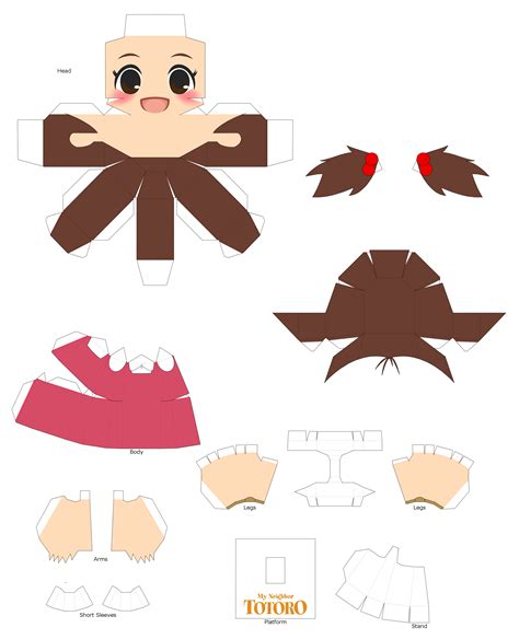 Mei Kusakabe Chibi Doll Free Printable Papercraft Templates