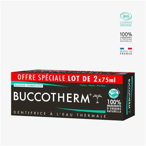 Duo Dentifrice Blancheur Au Charbon Actif Menthe Buccotherm Shop