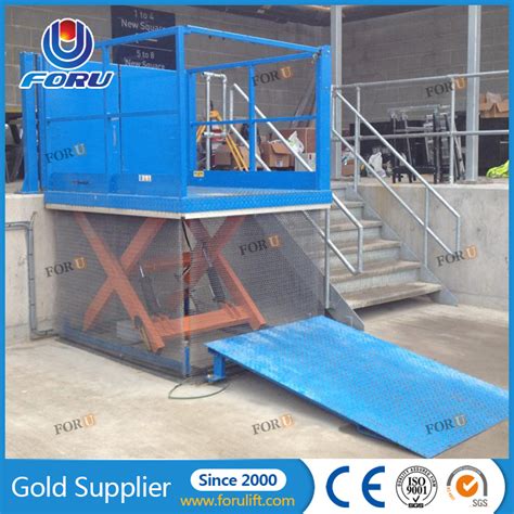 Heavy Duty Hydraulic Table Single Scissor Lift With Dock Leveler