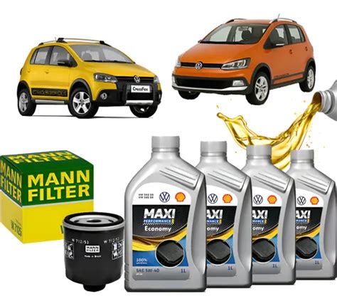 Oleo Motor Fox 1.6 Flex - Kit Troca Oleo Motor 5w40 Vw Crossfox 1.6 2004 A 2018 Flex | Frete grátis