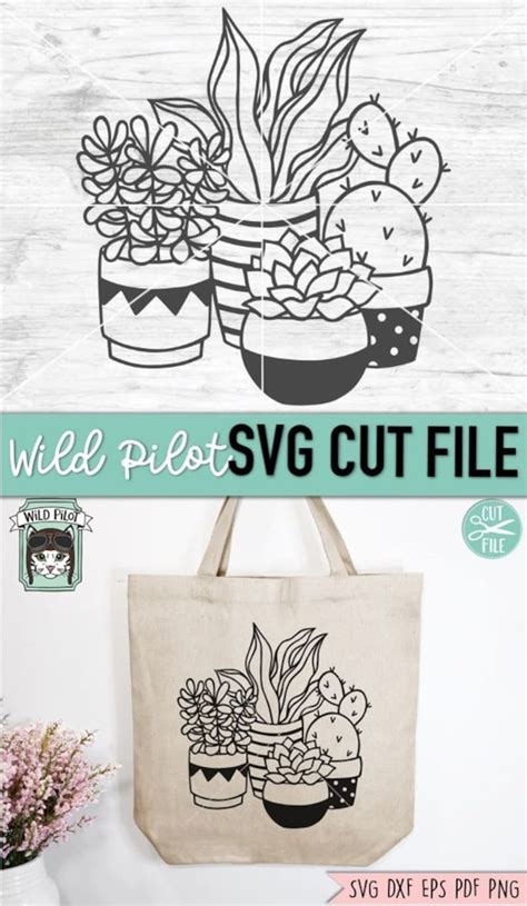 Cactus Svg File Succulent Svg File Plants Svg File Cactus Cut File