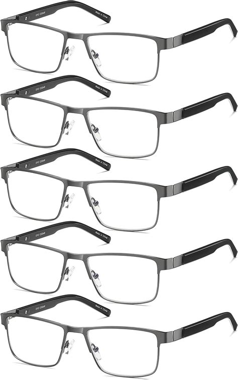 Amazon EYECEDAR 5 Pack Reading Glasses For Men And Women Metal