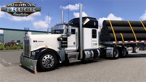 Huge Loads And High Speeds With The Kenworth W900l Flatglass By Ct Mods In American Truck