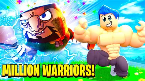 Becoming The Most Op Million Warrior In Muscle Legends Roblox Youtube