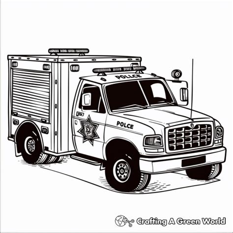 Police Truck Coloring Pages - Free & Printable!