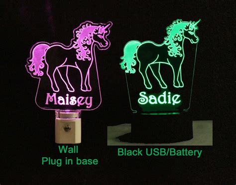 Girls Unicorn Personalized Night Light Kids Lamp T For Her Baby