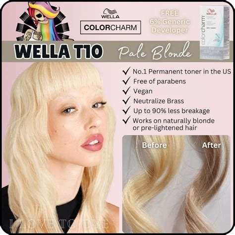 I Love To Dye Wella T Pale Blonde Colorcharm Permanent Liquid Toners Shopee Philippines