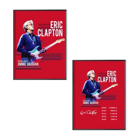 Eric Clapton 2023 Tour Poster Set Retro Eric Clapton Poster Set Eric