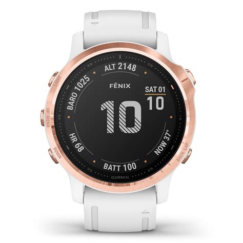 Garmin Fenix S Pro Rose Gold White Band Gorilla Glass