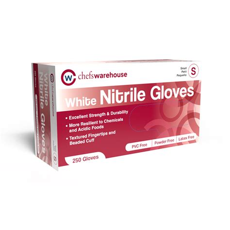 White Nitrile Gloves Large