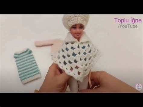 BARBIE YAKALI PANÇO YAPIMI ÖRGÜ PANÇO Easy Barbie Doll Knitting