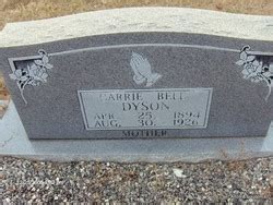 Carrie Bell Dyson M Morial Find A Grave