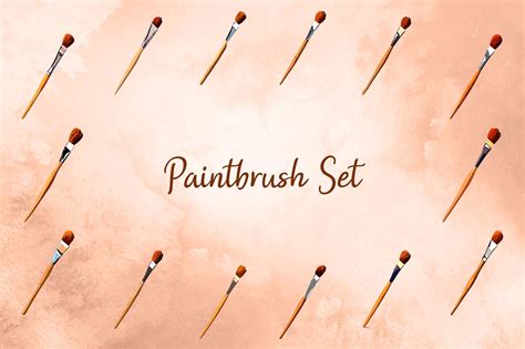 Paintbrush Set Graphic By Picture Pizzazz Creative Fabrica