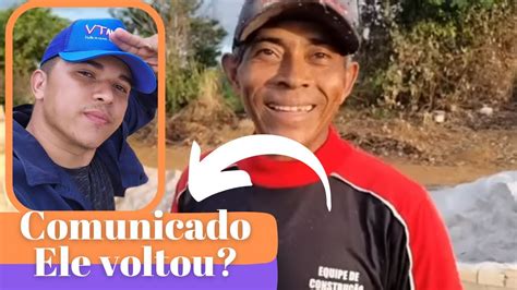 MUDOU TUDO Seu Antônio voltou e está trabalhando na equipe do canal