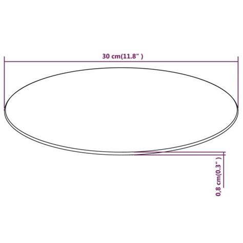 Lex Dessus De Table Ronde En Verre Tremp Mm Qqmora Mwx