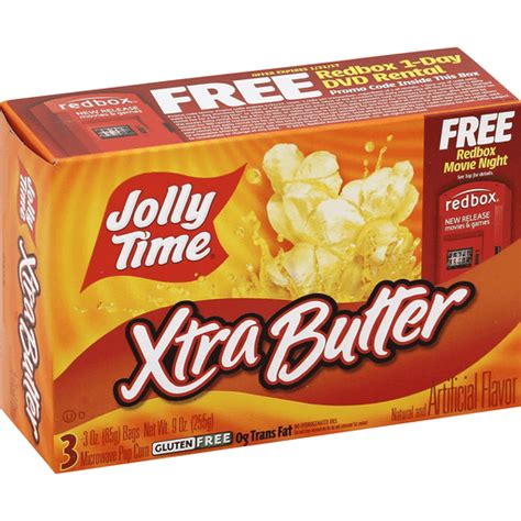 Jolly Time Microwave Pop Corn Xtra Butter Unpopped Riesbeck