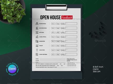 Open House Feedback Form Canva Design Template Heropik