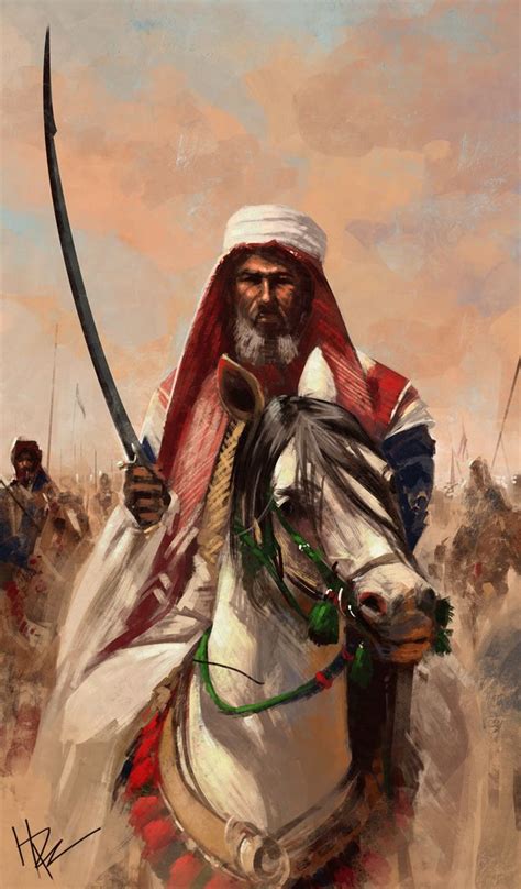 Arabian Warrior Artwork Painting Historical Warriors Art