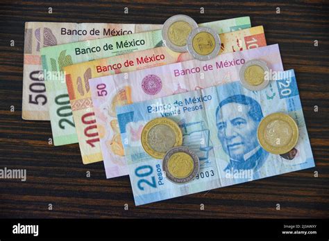 Mexican Money Pesos Stock Photo Alamy