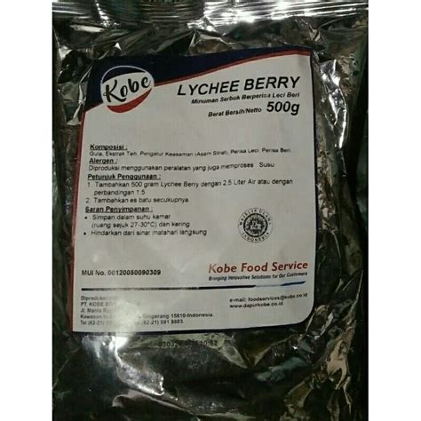 Jual Lychee Berry By Kobe Minuman Bubuk Kemasan Gr Shopee Indonesia