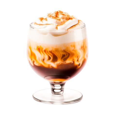 Ice Cold Cappuccino Coffee Cream Generative Ai 33890620 Png