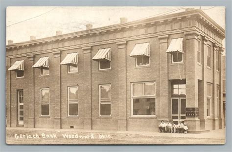 Gerlach Bank Woodward Oklahoma Rppc Antique Photo Postcard 1911 Ebay