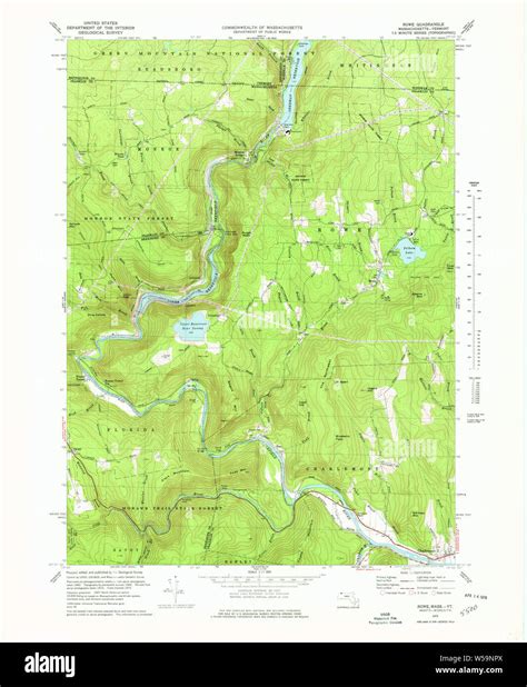 Massachusetts USGS Historical Topo Map MA Rowe 351262 1973 25000