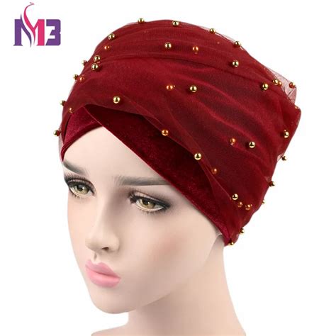 New Fashion Women Velvet Long Turban Headband Mesh Velvet Double Layer