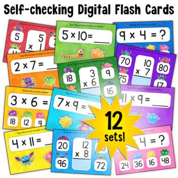 Multiplication Fast Facts Bundle Sets Of Boom Cards By Laura Candler