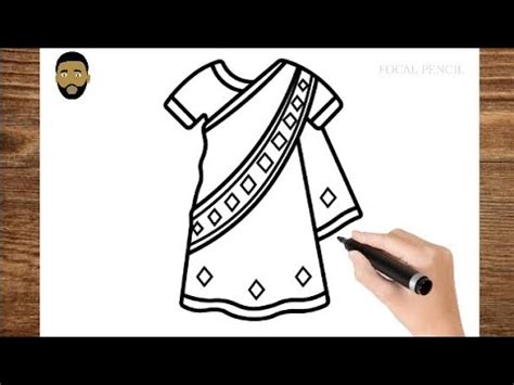 How To Draw Sari Youtube