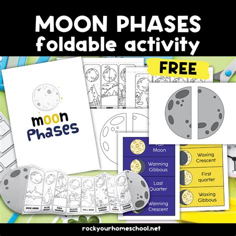 Moon Phases Foldable Activity Rock Your Homeschool