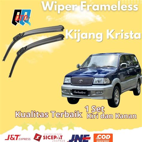 Jual Wiper Frameless Kijang Krista Lx Lgx Ssx Sapuan Kaca Mobil Model