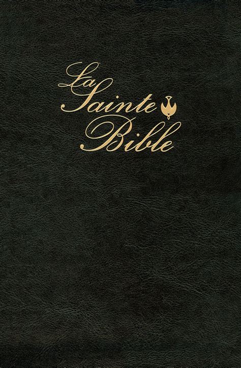 La Sainte Bible Version Colombe Couverture Souple Noire Tranche