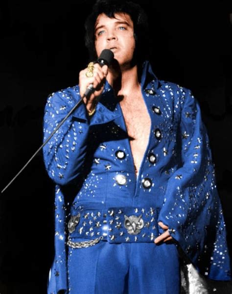 Elvis Presley Elvis In His Blue Owl Suit In Greensboro On