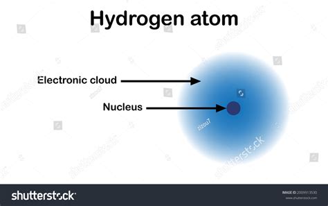 Bohr Model Hydrogen Atom Electron Structure เวกเตอร์สต็อก ปลอดค่า