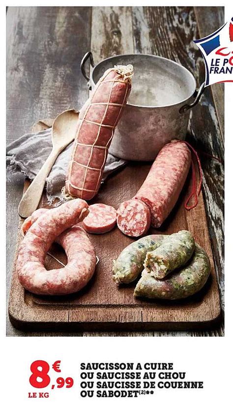 Promo Saucisson Cuire Ou Saucisse Au Chou Ou Saucisse De Norv Ge Ou