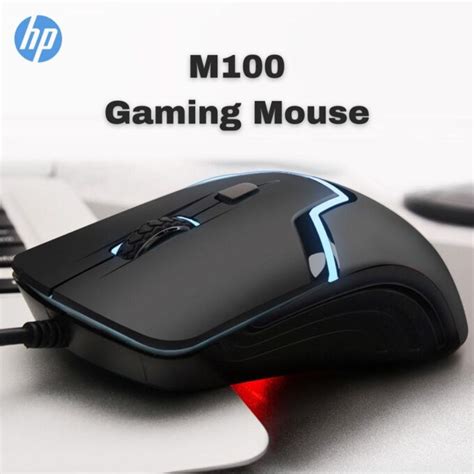 Hp M100 Usb Wired Gaming Mouse With Led Backlight Optical Ergonomic