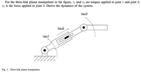 Solved For The Three Link Planar Manipulator In The Figure Chegg